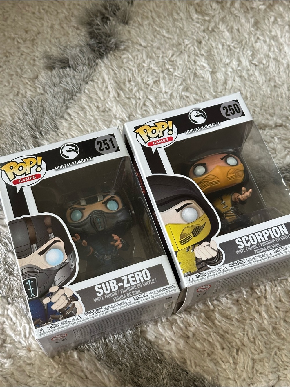 Funko Sub-Zero (Blue) & Scorpion (Yellow/Orange) Mortal Kombat Pop! Duo